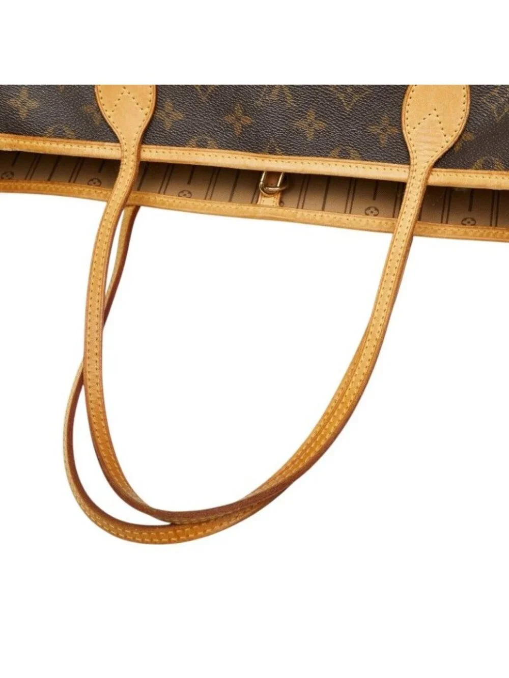 Louis Vuitton Monogram Neverfull GM Tote Shoulder Bag Brown Leather